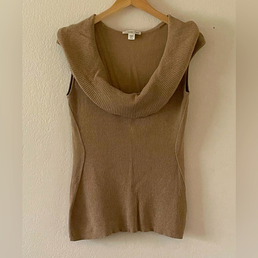 Coldwater Creek Cowl Neck Sleeveless Sweater